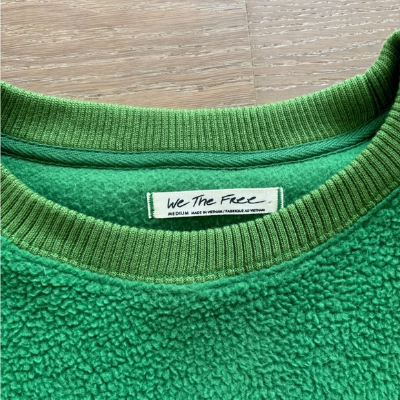 Green Free People Sherpa Crewneck - Picture 3 of 3